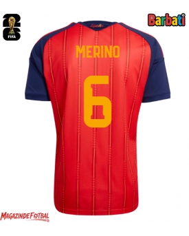 Spania Mikel Merino #6 Tricou Fotbal Replică Mondial 2026 Barbati Acasa Spania Mikel Merino #6 Tricou Fotbal Replică Mondial 2026 Barbati Acasa